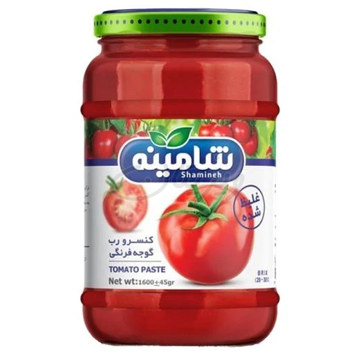رب گوجه فرنگی غلیظ شده شیشه 1600گرمی شامینه