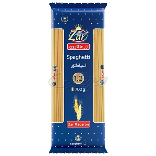 اسپاگتی قطر 1.2 700گرمی زر ماکارون