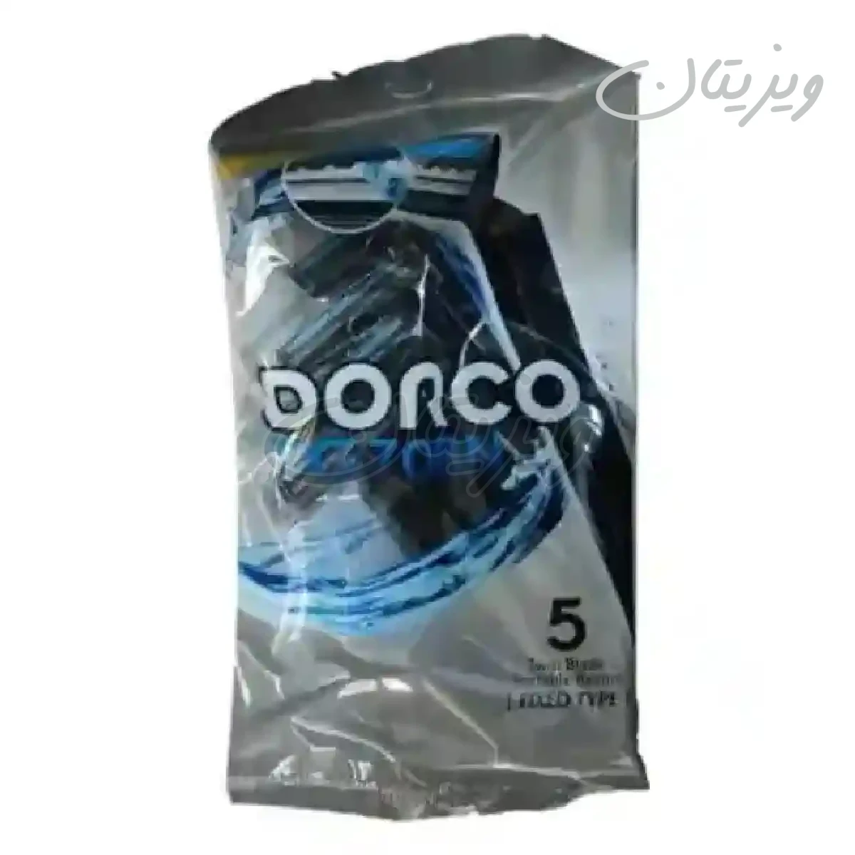 تیغ اصلاح 2لبه صابون دار نقره ای TG708N درجه2 5عددی دورکو