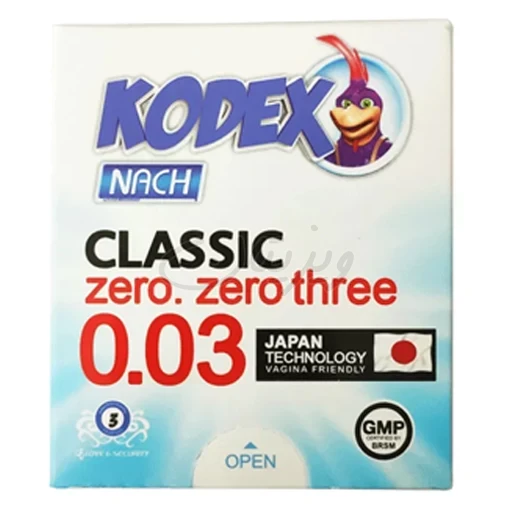 کاندوم مدل classic 0.03(3عددی) ناچ کدکس
