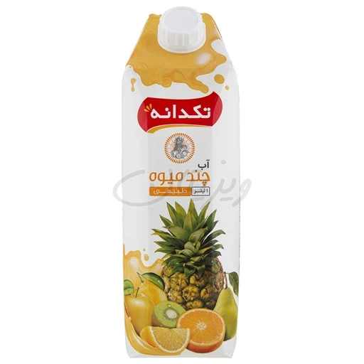 آبمیوه چند میوه تتراپک 1لیتری تکدانه