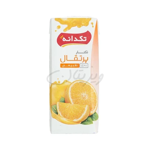 آبمیوه پرتقال تتراپک 200میل تکدانه