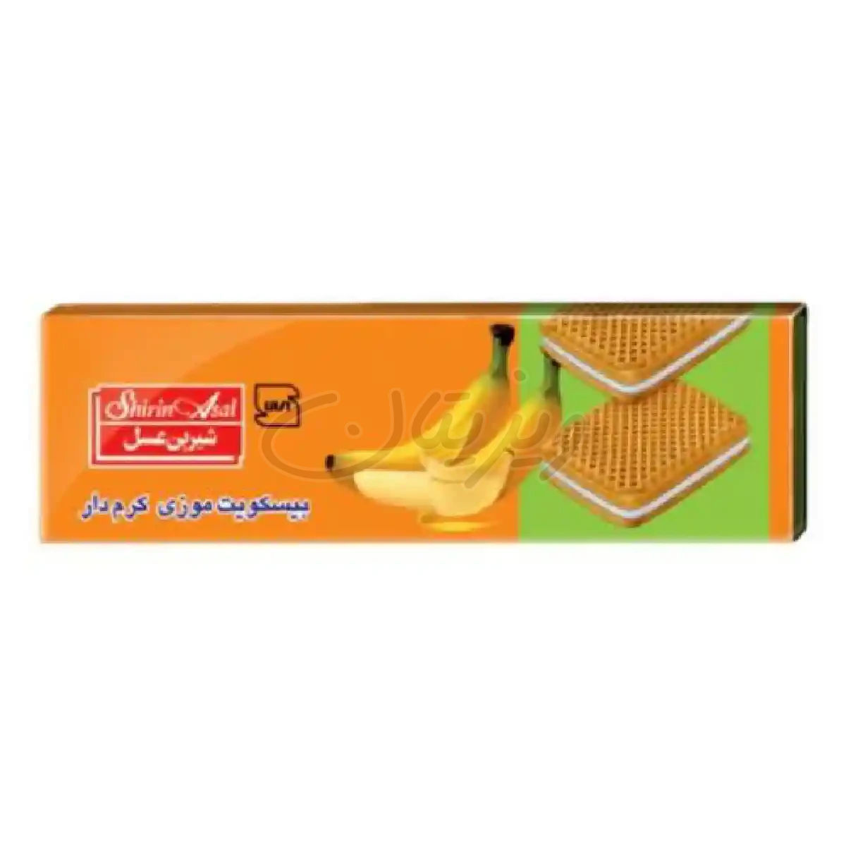 بیسکویت کرمدار موزی 120گرمی شیرین عسل