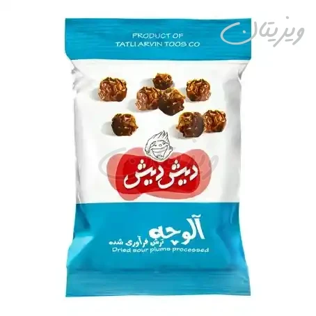 آلوچه متالایز مات پاکتی آلوچه ترش کوچک 70گرمی دیش دیش