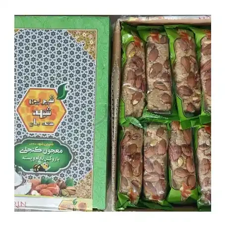 معجون کنجدی با روکش بادام و پسته شیرین شهد