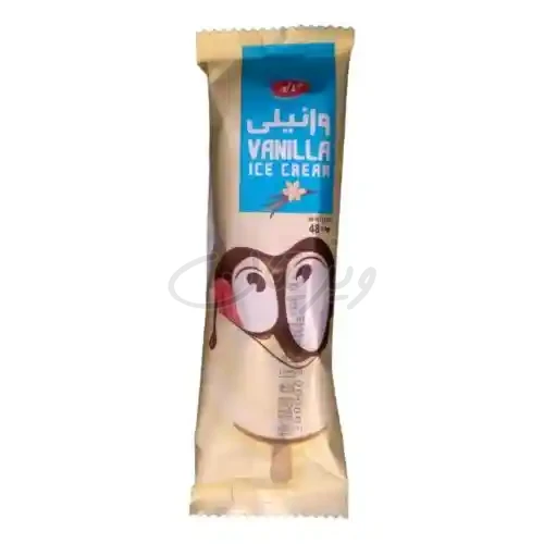 بستنی چوبی وانیلی با روکش کاکائو کاله