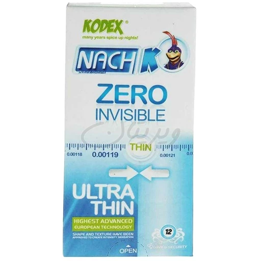 کاندوم مدل ZERO INVISIBLE(12عددی) ناچ کدکس